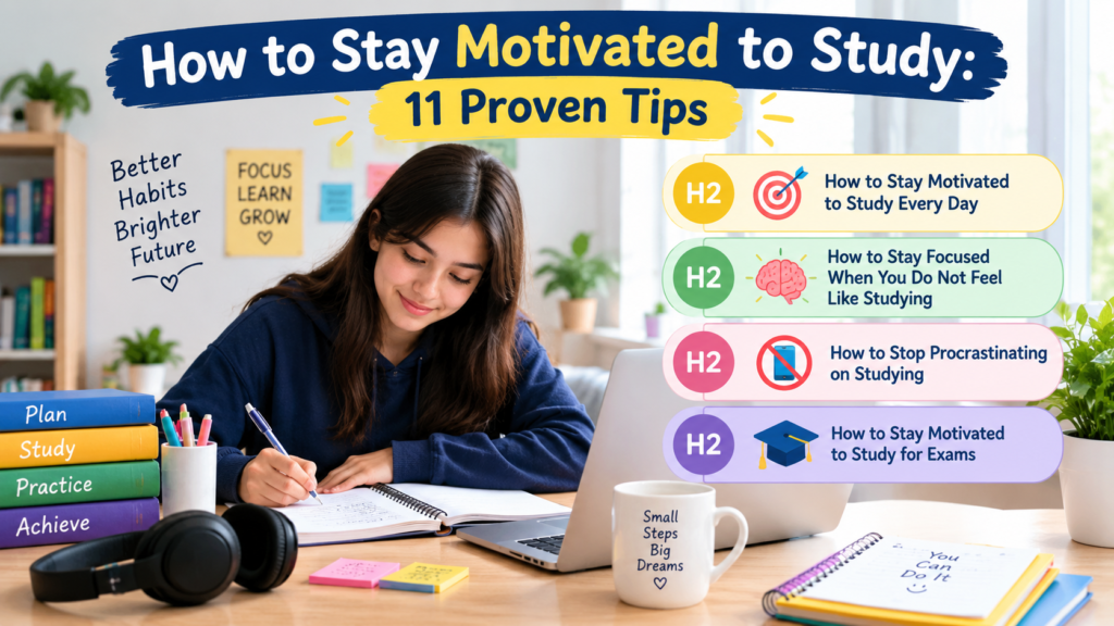 How to Stay Motivated to Study Every DayHow to Stay Motivated to Study