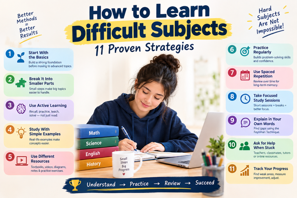 Why Do Some Subjects Feel DifficultHow to Learn Difficult Subjects